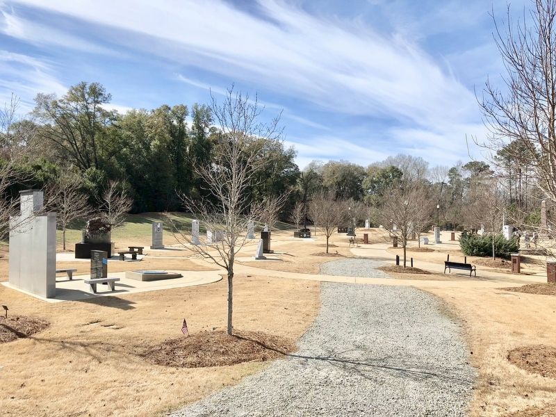 Memorial can be seen just to left of trunk of tree in foreground.. Click for full size. Memorial can be seen just to left of trunk of tree in foreground. image. Click for full size.