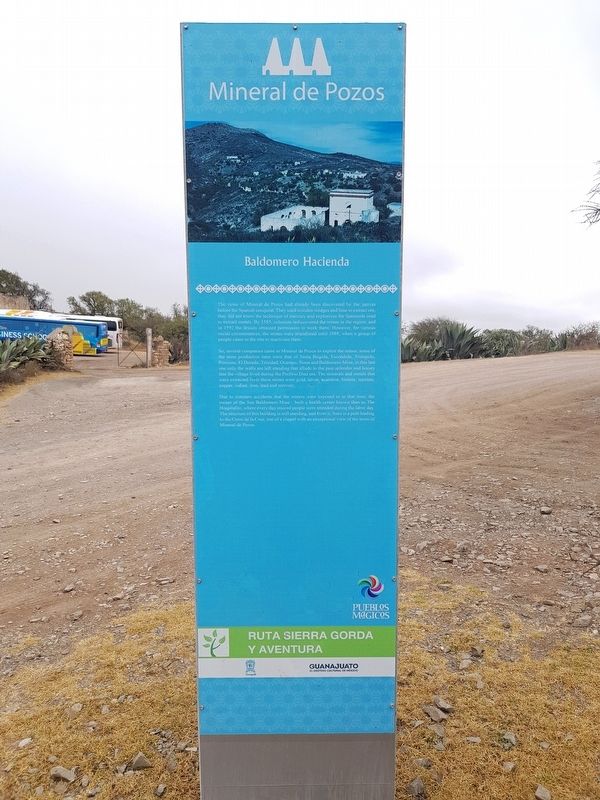 Hacienda Baldomero Marker reverse with English text.. Click for full size. Hacienda Baldomero Marker reverse with English text. image. Click for full size.