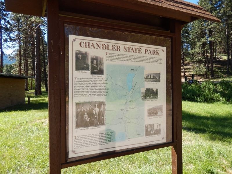 Chandler State Park Marker (<i>wide view</i>) image. Click for full size.