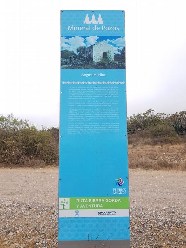 Angustias Mine Marker reverse with English text.. Click for full size. Angustias Mine Marker reverse with English text. image. Click for full size.