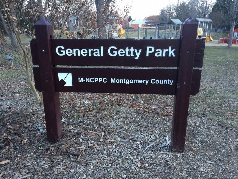 Sign at the entrance of General Getty Park. Click for full size. Sign at the entrance of General Getty Park image. Click for full size.