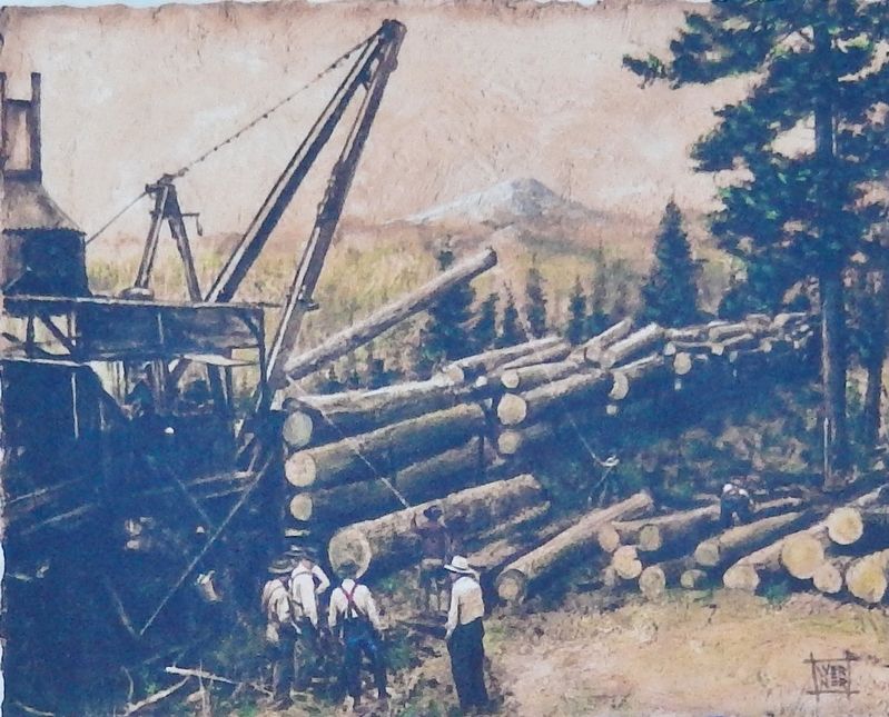 Marker detail: McGiffert loader in the woods image. Click for full size.