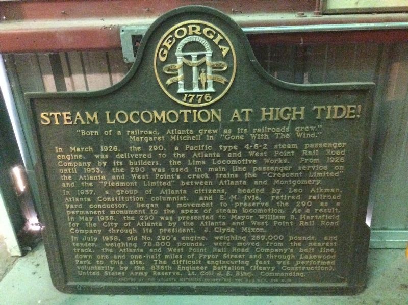 Steam Locomotion at High Tide! Marker image. Click for full size.