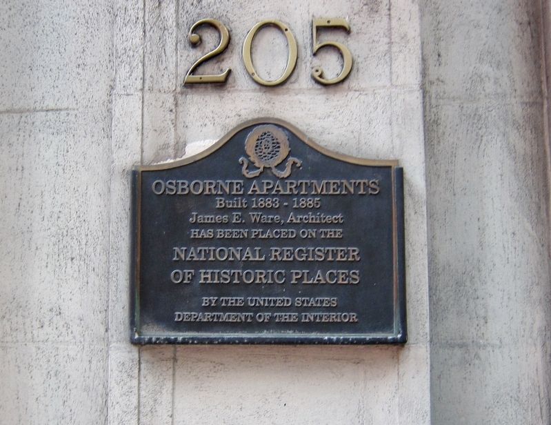 Osborne Apartments National Register of Historic Places Plaque image. Click for full size.