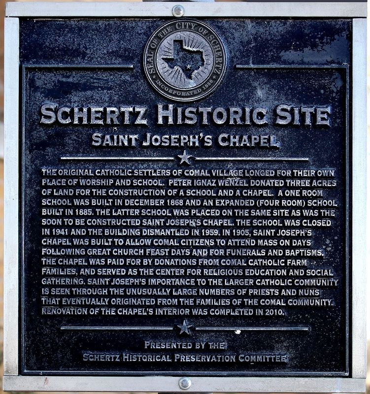 Schertz Historic Site Marker image. Click for full size.