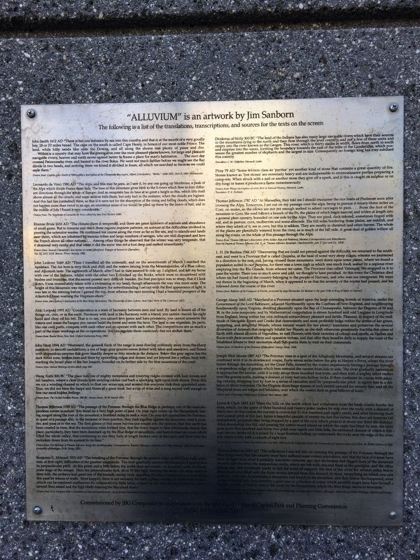 "Alluvium" is an artwork by Jim Sanborn Marker image. Click for full size.