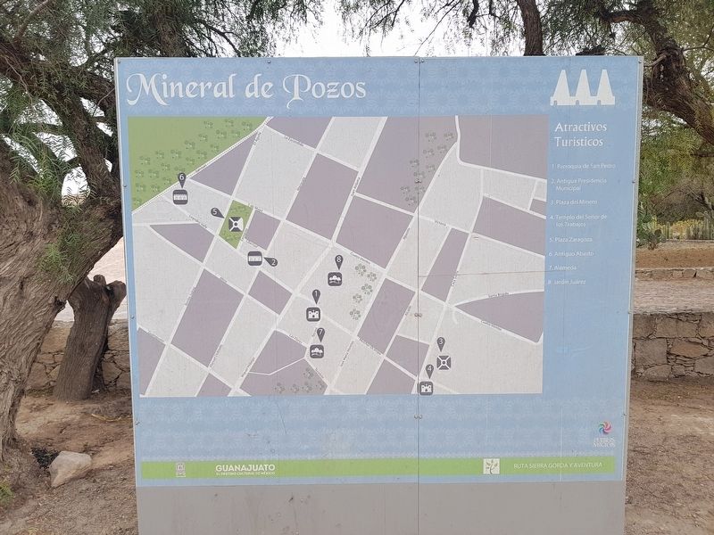 A nearby map of notable sites in Mineral de Pozos. Click for full size. A nearby map of notable sites in Mineral de Pozos image. Click for full size.