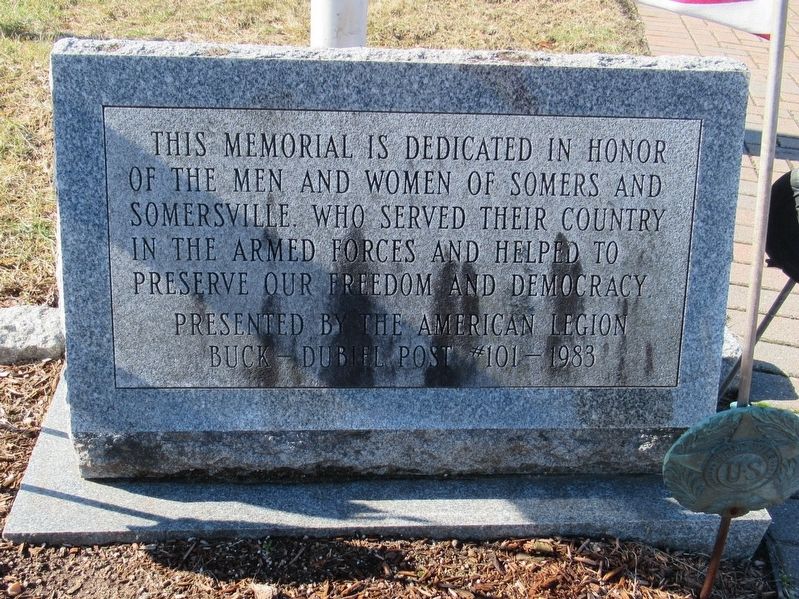 Somers and Somersville Veterans Memorial. Click for full size. Somers and Somersville Veterans Memorial image. Click for full size.