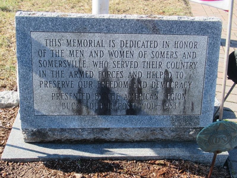 Somers and Somersville Veterans Memorial image. Click for full size.