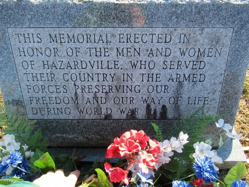 Hazardville Veterans Monument. Click for full size. Hazardville Veterans Monument image. Click for full size.