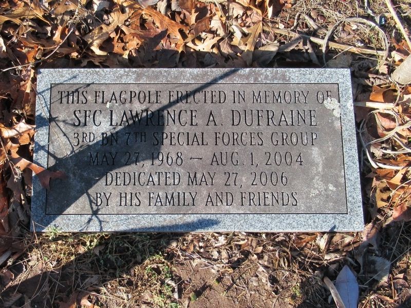 SFC Lawrence A. Dufraine Marker. Click for full size. SFC Lawrence A. Dufraine Marker image. Click for full size.