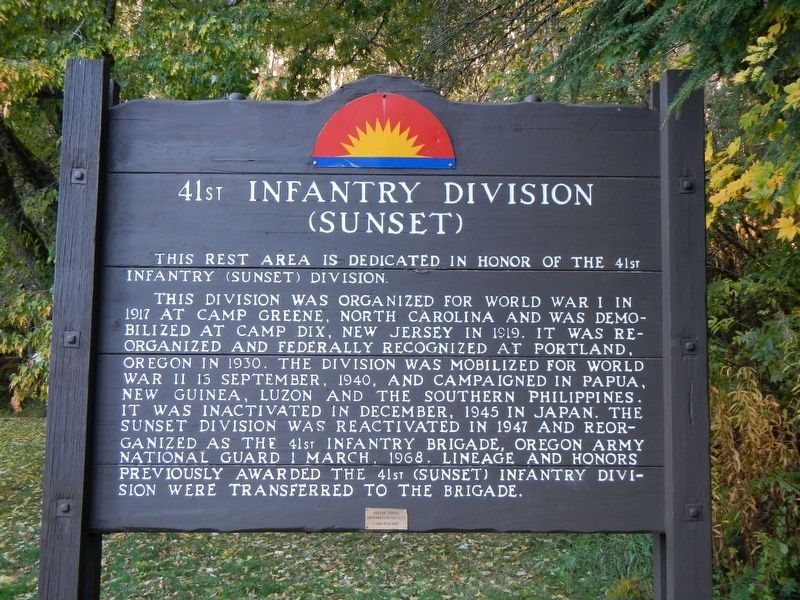 41st Infantry Division Marker image. Click for full size.