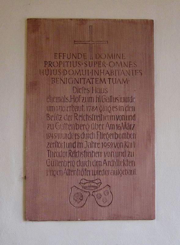St. Gallus House Marker. Click for full size. St. Gallus House Marker image. Click for full size.
