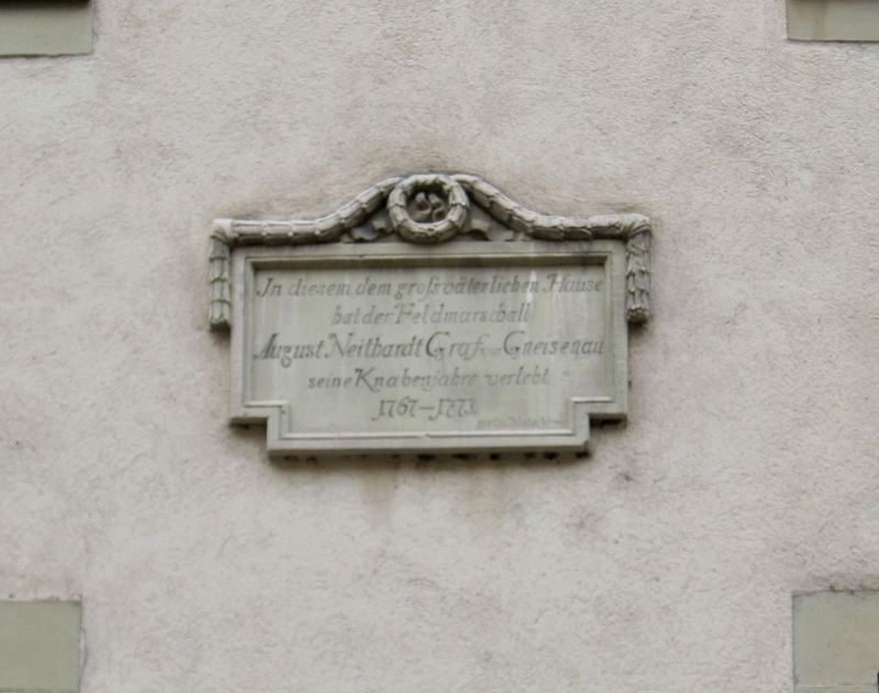 Field Marshal Antonius Neidhardt, Count of Gneisenau Marker Marker. Click for full size. Field Marshal Antonius Neidhardt, Count of Gneisenau Marker Marker image. Click for full size.