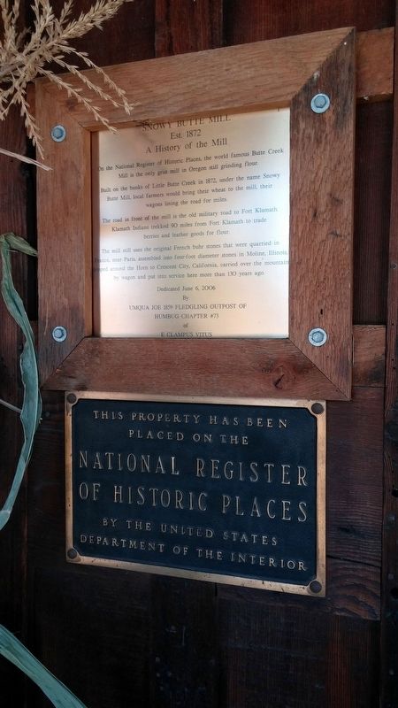 Snowy Butte Mill Marker. Click for full size. Snowy Butte Mill Marker image. Click for full size.