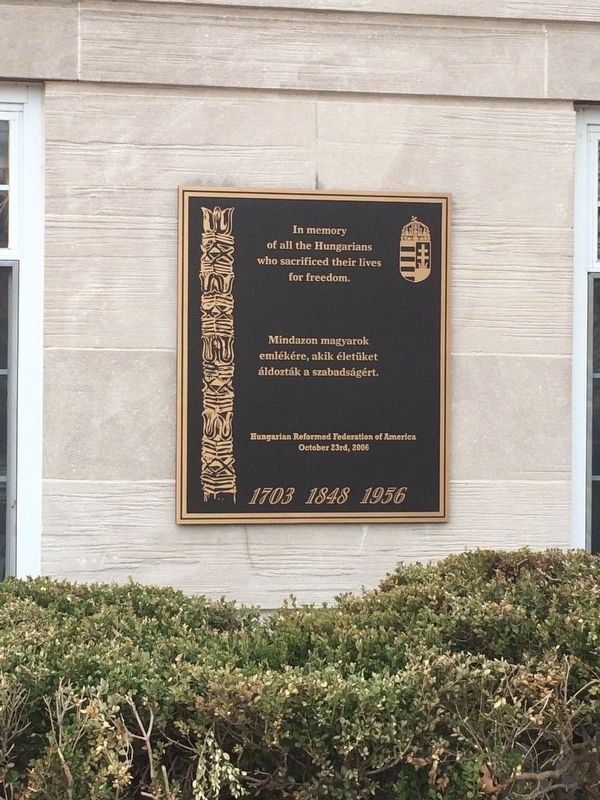 Hungarian Veterans Memorial Marker. Click for full size. Hungarian Veterans Memorial Marker image. Click for full size.
