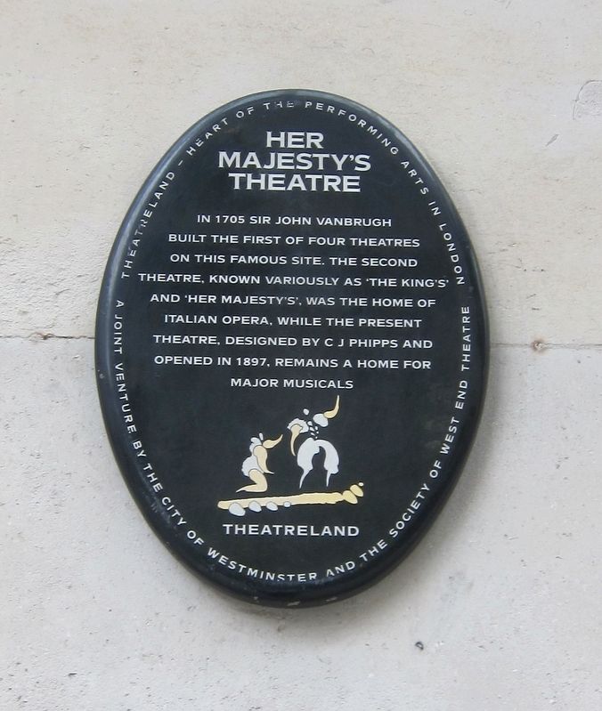 Her Majesty's Theatre Marker. Click for full size. Her Majesty's Theatre Marker image. Click for full size.