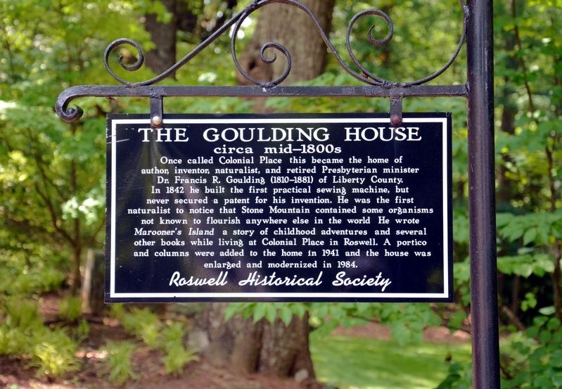 The Goulding House Marker image. Click for full size.