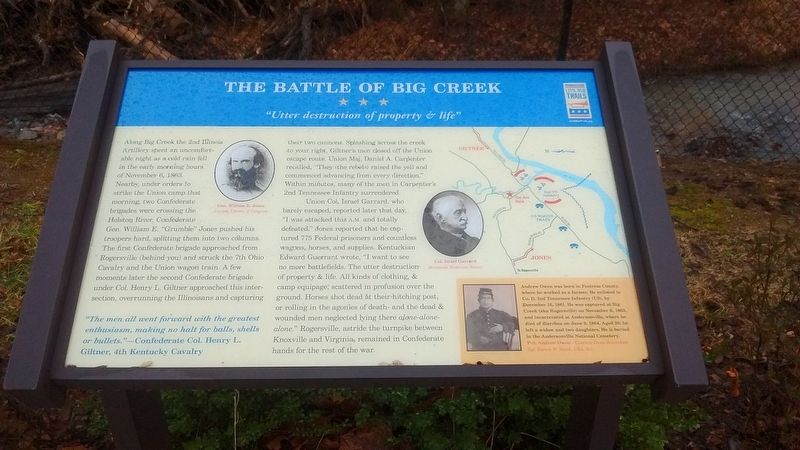 The Battle of Big Creek Marker image. Click for full size.