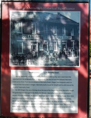 George Abernethy's Historical Significance Marker image. Click for full size.