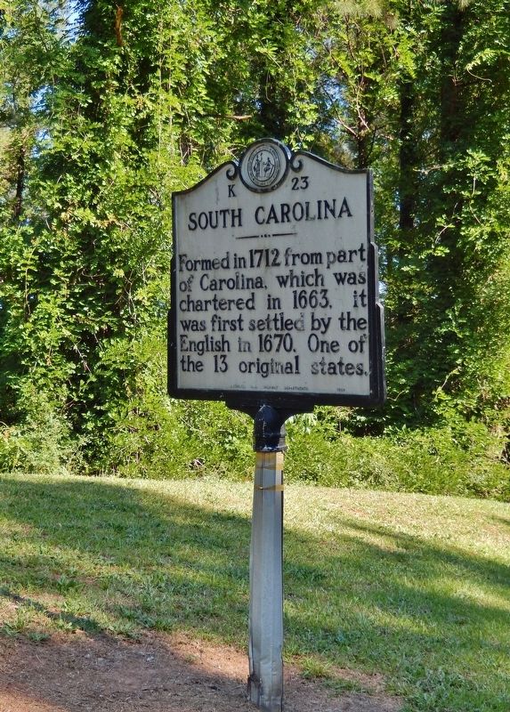South Carolina Marker (<i>tall view</i>) image. Click for full size.
