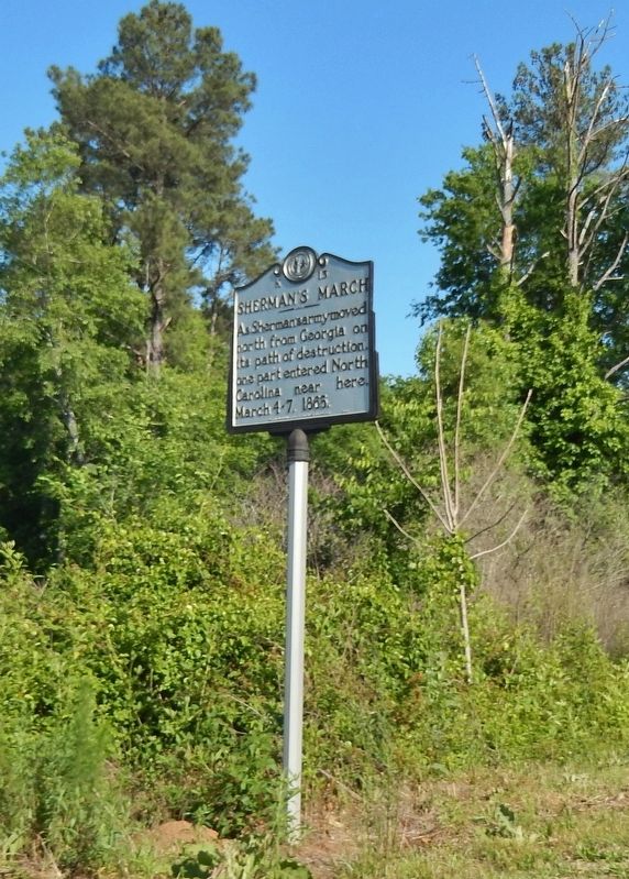 Sherman's March Marker (<i>tall view</i>) image. Click for full size.