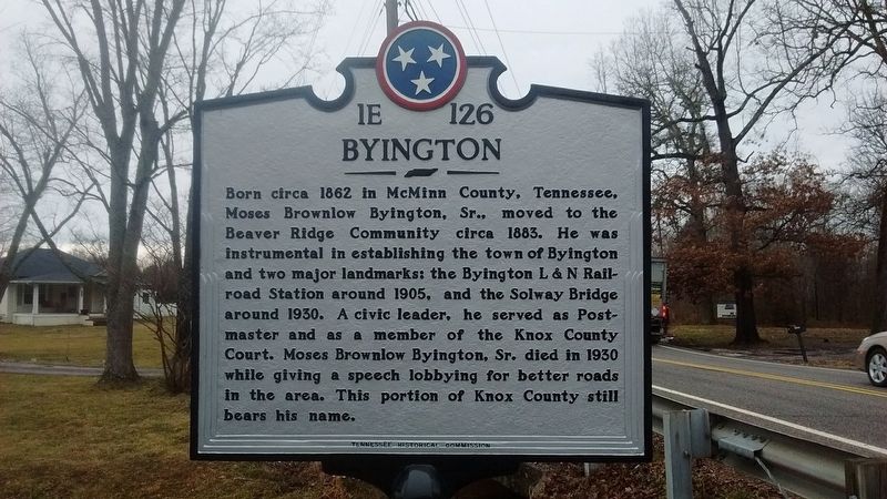 Byington Marker. Click for full size. Byington Marker image. Click for full size.