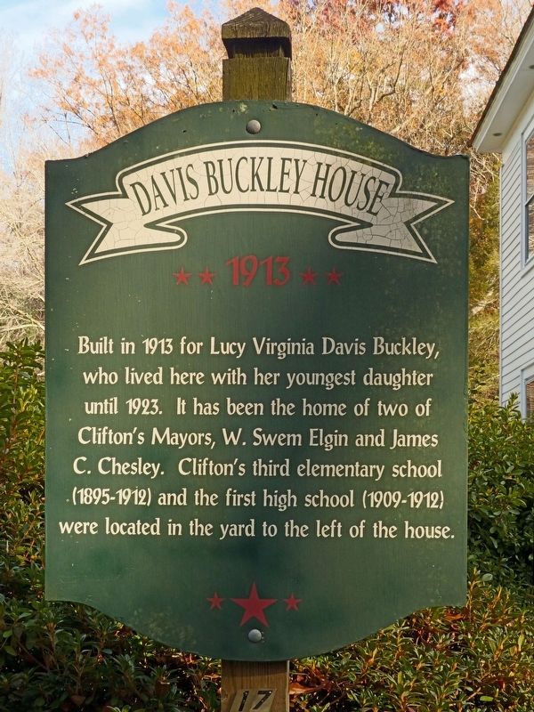 Davis Buckley House Marker image. Click for full size.