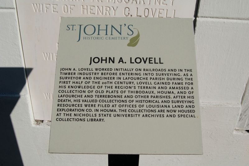 John A. Lovell Marker image. Click for full size.