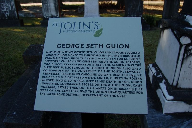 George Seth Guion Marker. Click for full size. George Seth Guion Marker image. Click for full size.