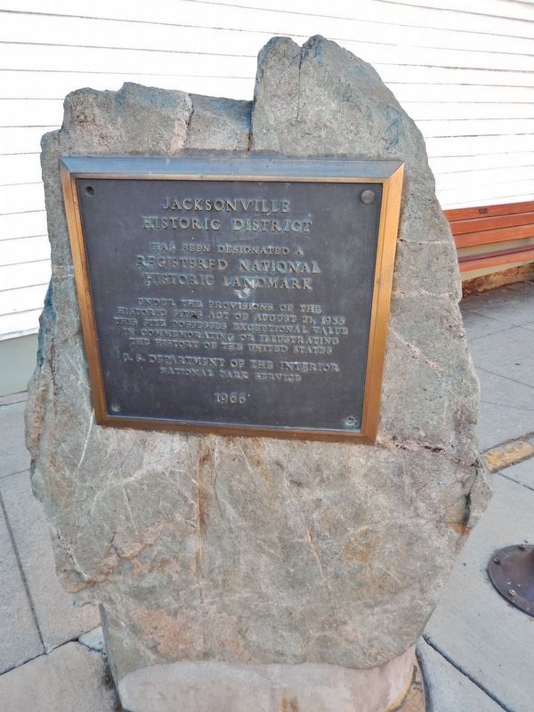 Jacksonville Historic District Plaque (<i>beside marker</i>) image. Click for full size.