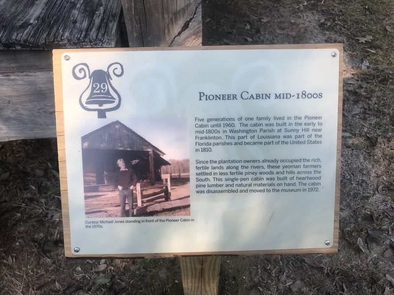 Pioneer Cabin Mid-1800s Marker. Click for full size. Pioneer Cabin Mid-1800s Marker image. Click for full size.