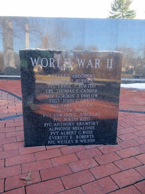 South Windsor World War II Memorial. Click for full size. South Windsor World War II Memorial image. Click for full size.