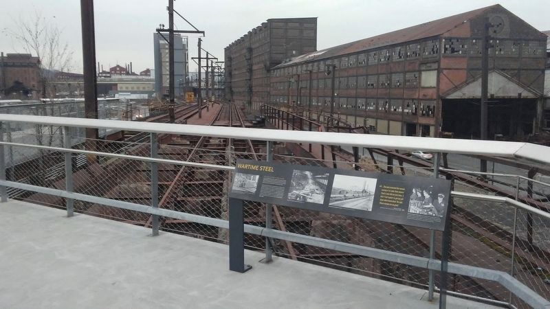 Wartime Steel Marker and No. 2 Machine Shop in Distance. Click for full size. Wartime Steel Marker and No. 2 Machine Shop in Distance image. Click for full size.