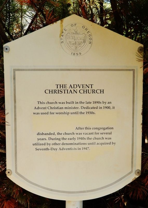 The Advent Christian Church Marker. Click for full size. The Advent Christian Church Marker image. Click for full size.