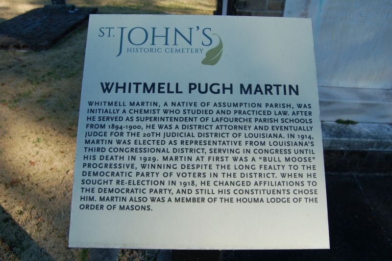 Whitmell Pugh Martin Marker image. Click for full size.