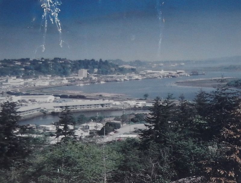 Marker detail: The Coos Bay waterfront today. Click for full size. Marker detail: The Coos Bay waterfront today image. Click for full size.