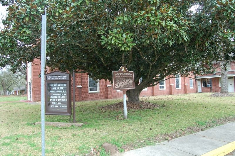 Louisiana Memorial United Methodist Church Marker. Click for full size. Louisiana Memorial United Methodist Church Marker image. Click for full size.