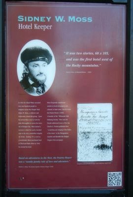 Sidney W. Moss Marker. Click for full size. Sidney W. Moss Marker image. Click for full size.
