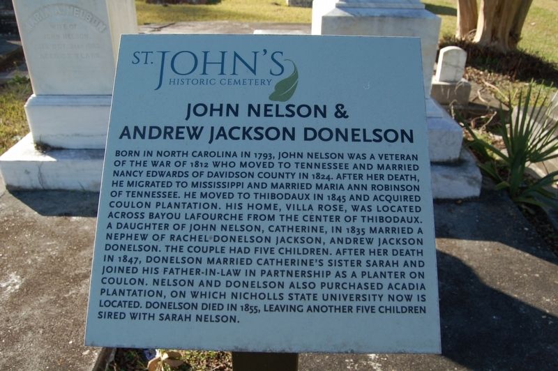 John Nelson & Andrew Jackson Donelson Marker image. Click for full size.