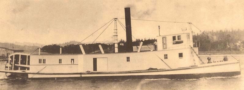 Marker detail: Sternwheeler Steam Tug Powers, 1910 image. Click for full size.