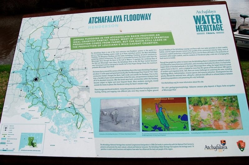 Atchafalaya Floodway Marker image. Click for full size.