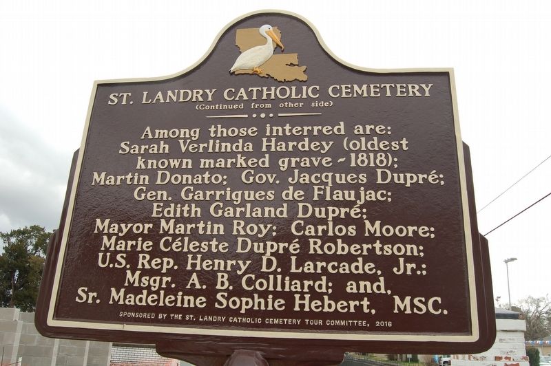 St. Landry Catholic Cemetery Marker image. Click for full size.