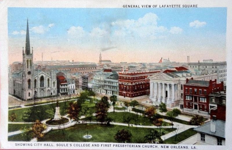 <i>...Showing City Hall, Soules College and First Presbyterian Church, New Orleans, LA.</i> image. Click for full size.