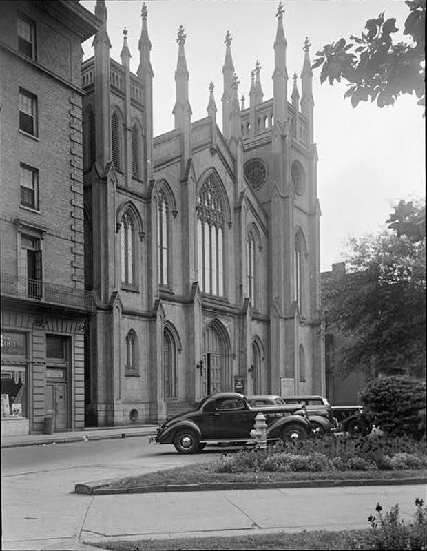 <i>FRONT ELEVATION (NORTH) - First Presbyterian Church, South Street, New Orleans</i> image. Click for full size.