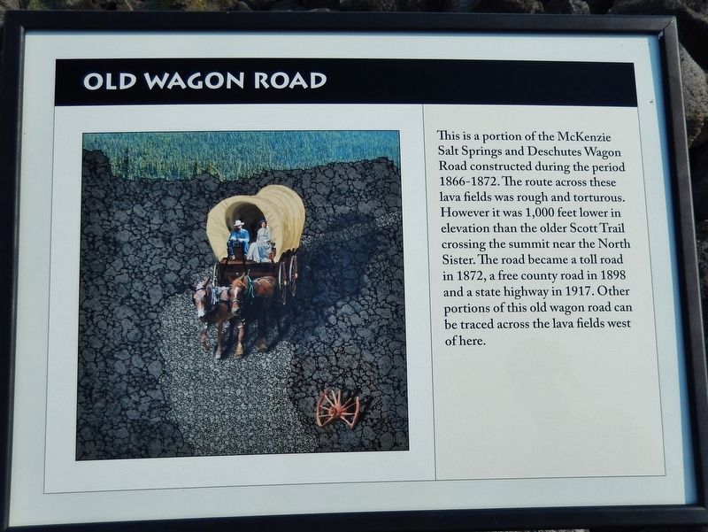 Old Wagon Road Marker image. Click for full size.