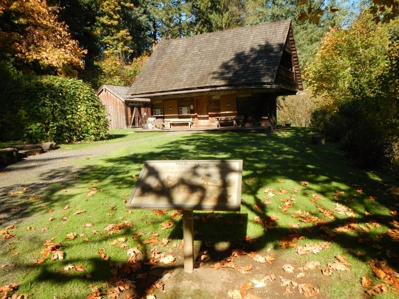 The Baker Cabin and Marker image. Click for full size.