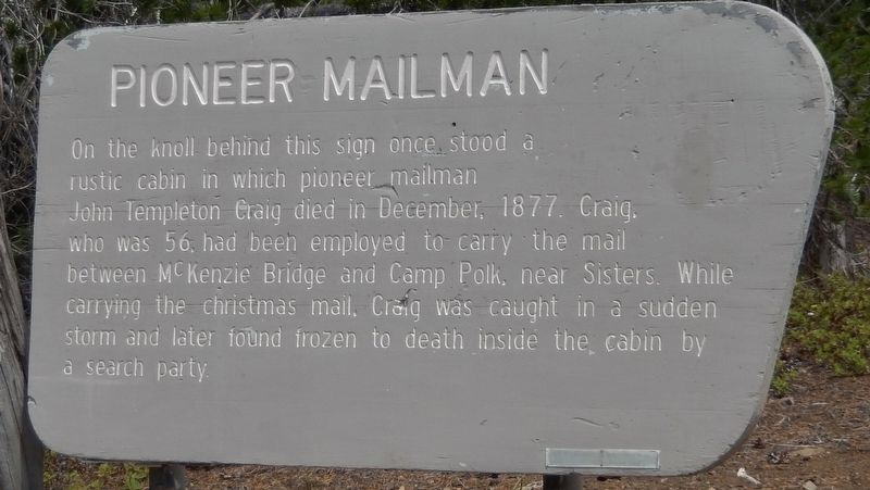 Pioneer Mailman Marker image. Click for full size.