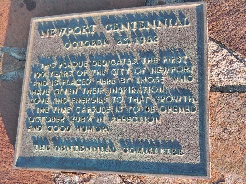 Newport Centennial Plaque (<i>near marker</i>) image. Click for full size.
