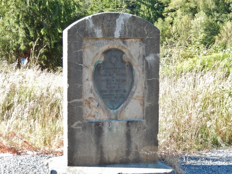 Coos Bay Waters to Coquille Waters Trail Marker (<i>tall view</i>) image. Click for full size.